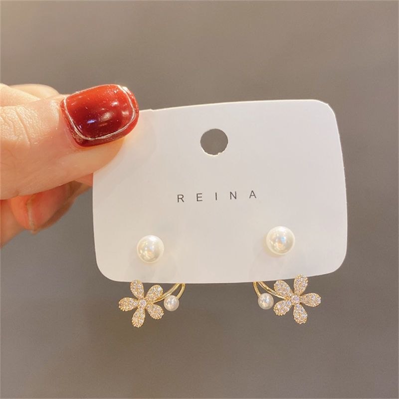 Flower Pearl Top Earrings_img_4
