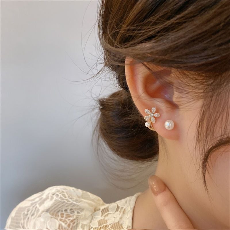 Flower Pearl Top Earrings_img_3