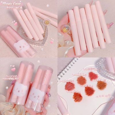 6pcs Magic casa bubble bear lip-gloss lipstick 💕_img_3
