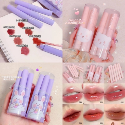 6pcs Magic casa bubble bear lip-gloss lipstick 💕_img_0