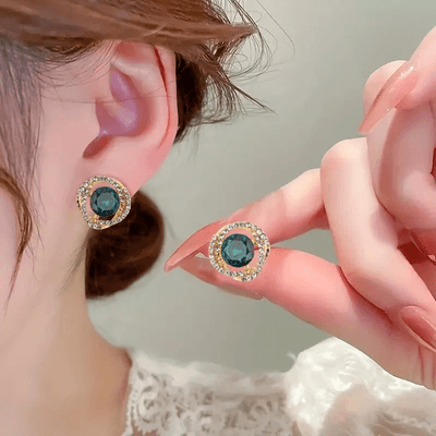 Blue zircon Stone Earrings_img_0