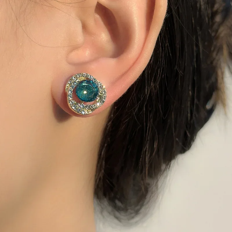 Blue zircon Stone Earrings_img_2