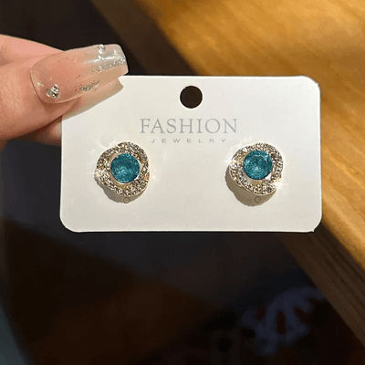 Blue zircon Stone Earrings_img_3