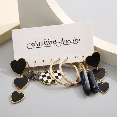 Gold and black trending Earring set_img_0
