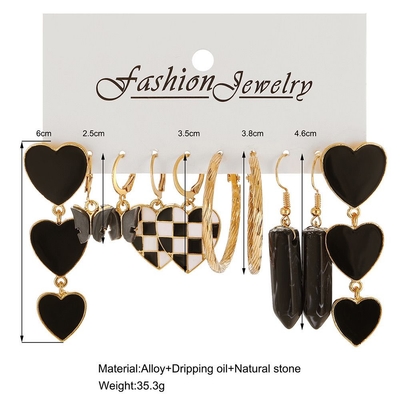 Gold and black trending Earring set_img_3