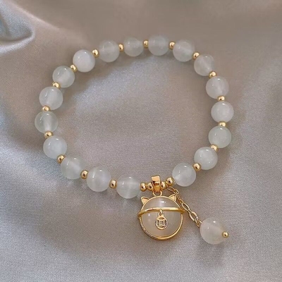 White Kitty stone bracelet_img_4