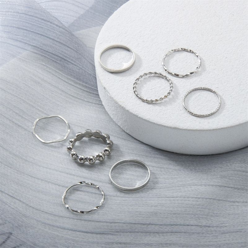 8pcs silver ring set(free size)_img_3