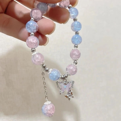 Pinkish blue shade butterfly bracelet 🦋✨_img_5