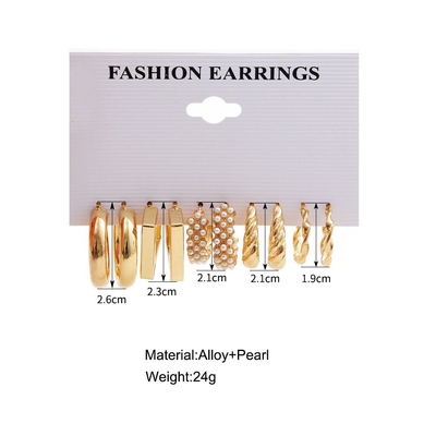 Trending 5pairs Golden earring set_img_5