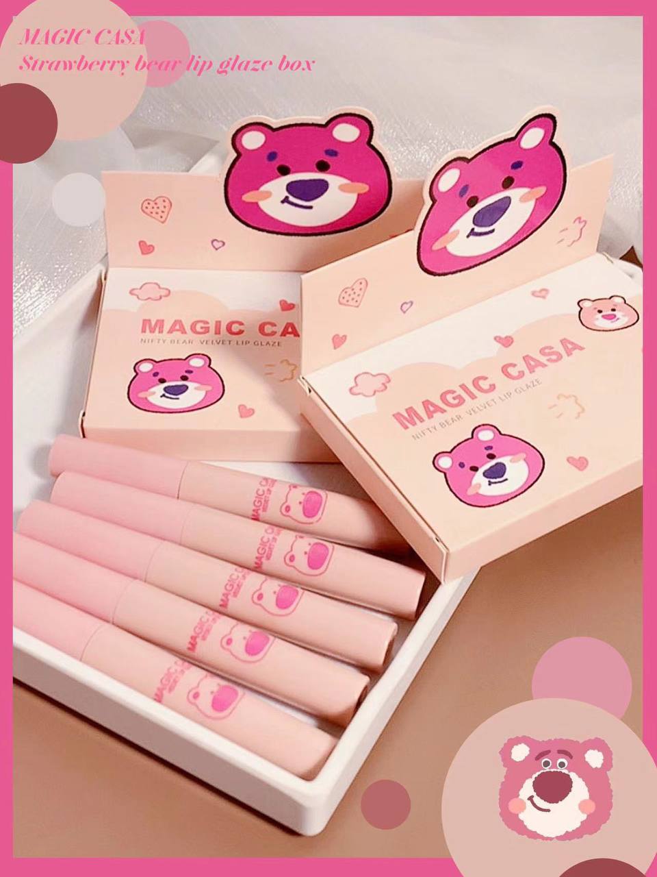 MAGIC CASA five-pack naughty bear lip glaze set