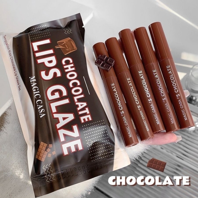 Chocolate Lipgloss Lipstick Set (5Pcs)_img_2