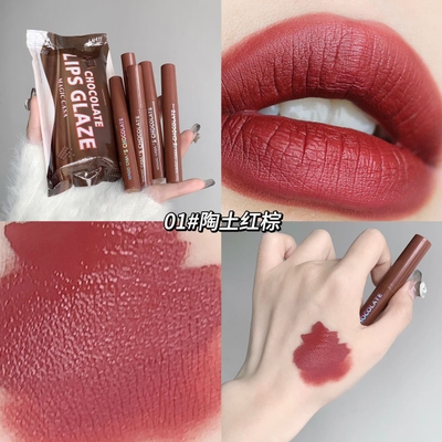Chocolate Lipgloss Lipstick Set (5Pcs)_img_3