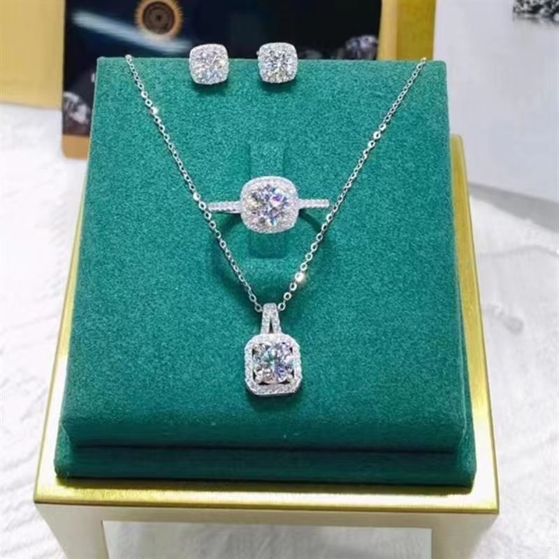 Crystal Dimond cut Necklace Earrings Ring set_img_5