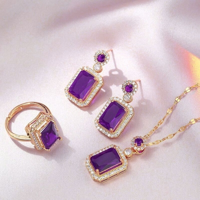 Stone Zirconia Jewellery Three Pieces Set✨_img_2