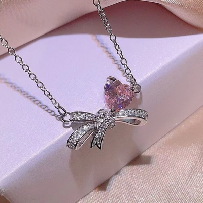 Bow Zirconia Jewellery Three Pieces Set 💕✨_img_2