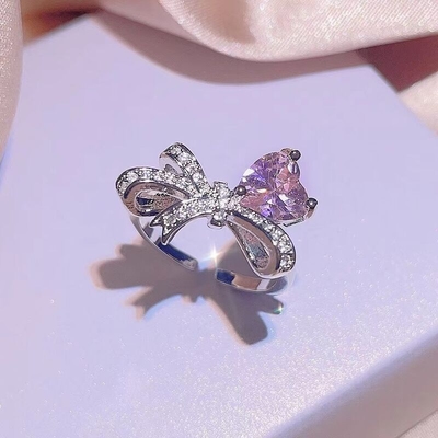 Bow Zirconia Jewellery Three Pieces Set 💕✨_img_4