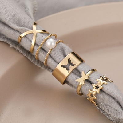 5pcs butterfly ring set_img_1