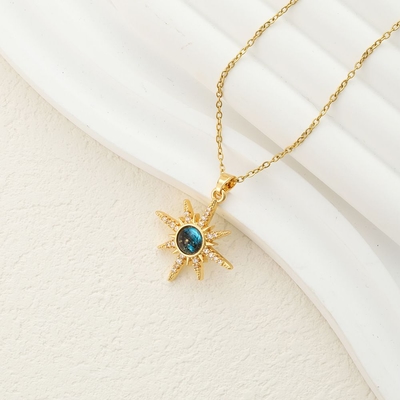 Zircon Moon Planet Pendant Necklace💖_img_2