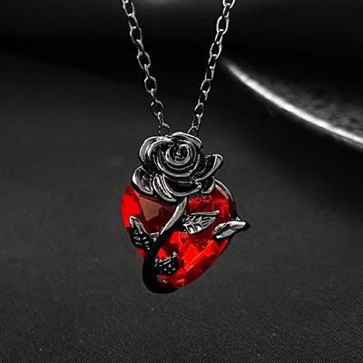 red heart rose pendant_img_3
