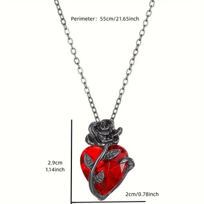 red heart rose pendant_img_5