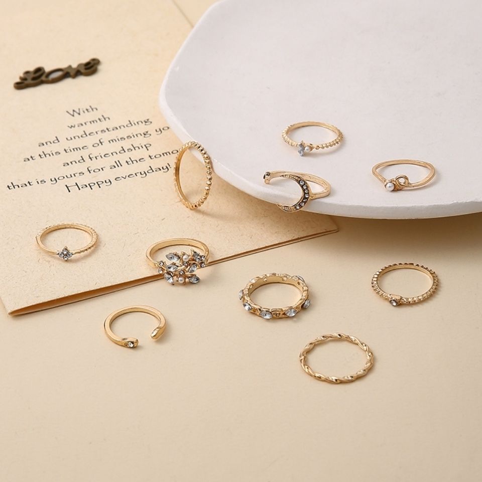 Golden Moon ring set (10pcs)_img_1