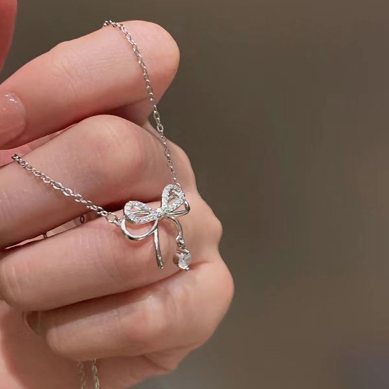 Elegant bow stone pendant 🎀_img_6