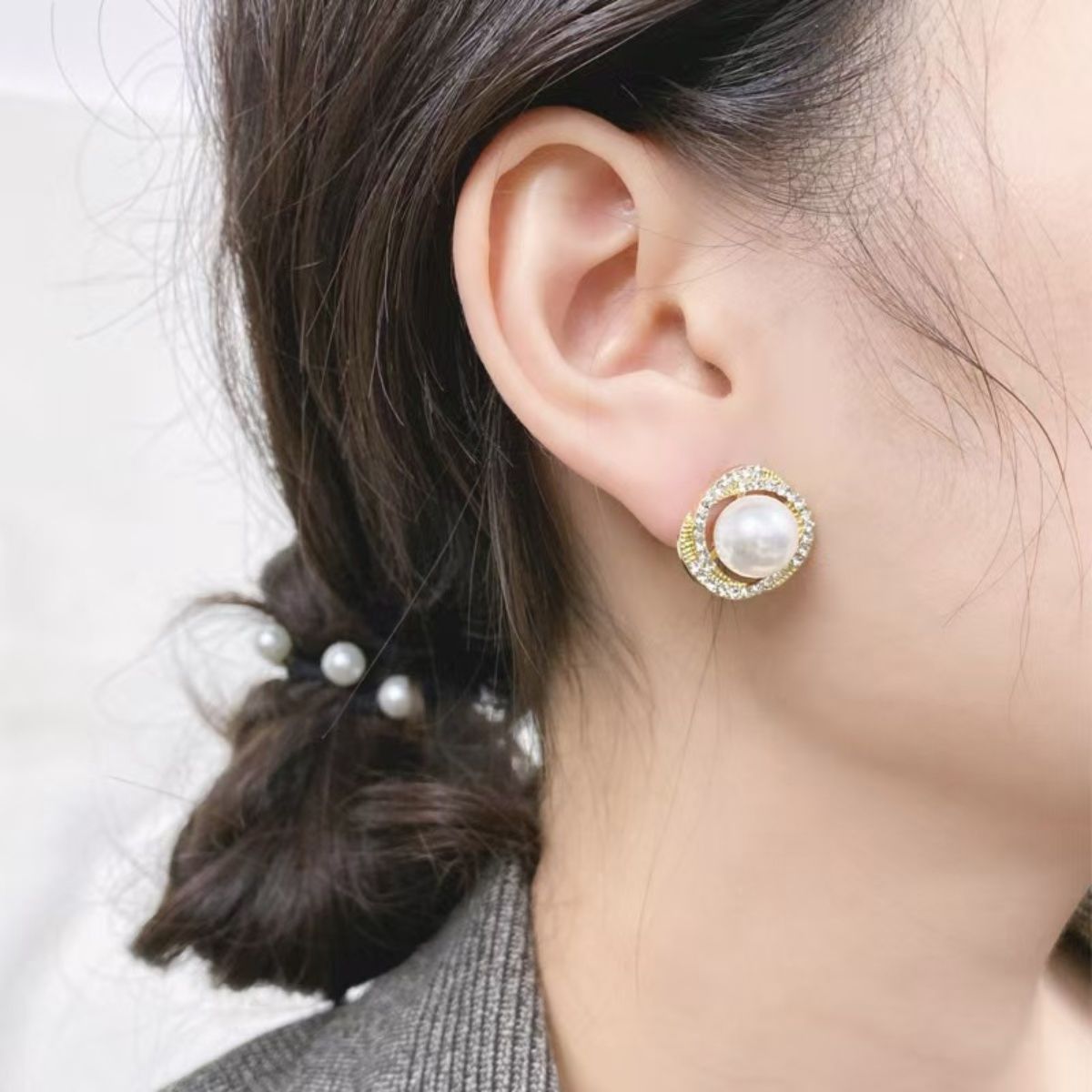 Cristal pearl earrings
