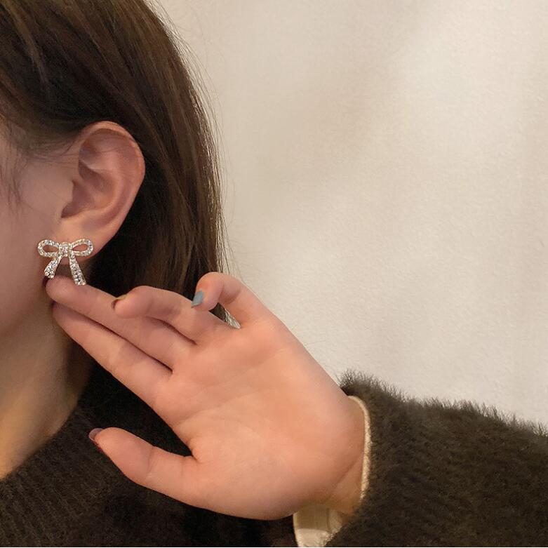 Cristal bow earrings