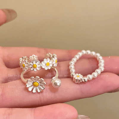 Multi Colour Daisy Flower Ring Sets_img_1