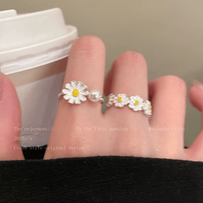 Multi Colour Daisy Flower Ring Sets_img_5