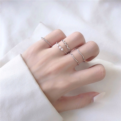 5Pcs/Set Simple Fashion Ring Set_img_1