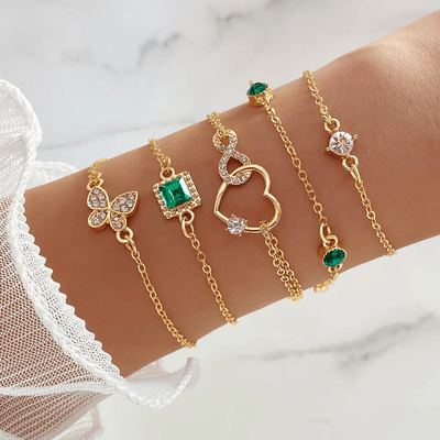 Emerald green Diamond bracelet Set 💚_img_0