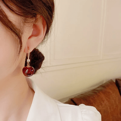 Red Cherry Drop Earrings_img_1