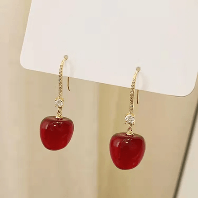 Red Cherry Drop Earrings_img_3
