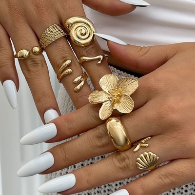 8pcs Golden Elegant Ring set combo ✨🥰_img_2