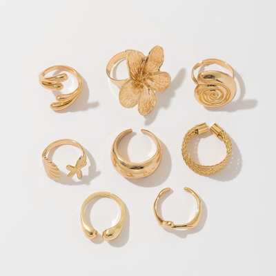 8pcs Golden Elegant Ring set combo ✨🥰_img_4