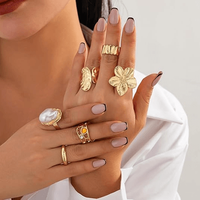 6Pcs Punk Metal Finger Rings Set_img_0