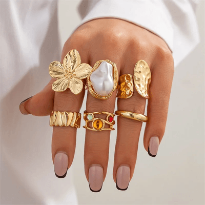 6Pcs Punk Metal Finger Rings Set_img_2