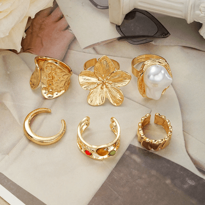 6Pcs Punk Metal Finger Rings Set_img_5