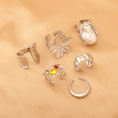6Pcs Punk Metal Finger Rings Set_img_6