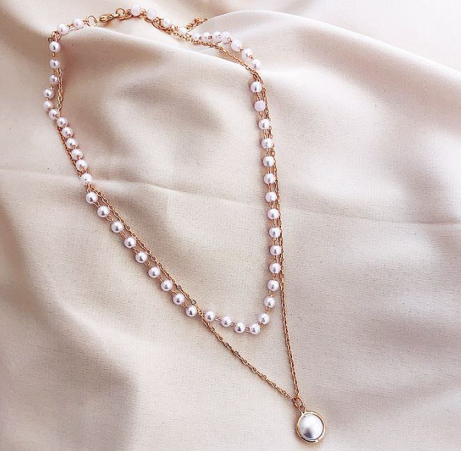 Double layer Korean Pearl Pendant_img_1