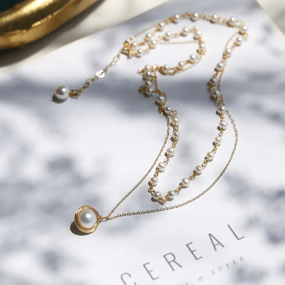 Double layer Korean Pearl Pendant_img_2