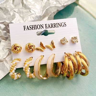 6Pcs Trending Butterfly Earrings Set_img_3
