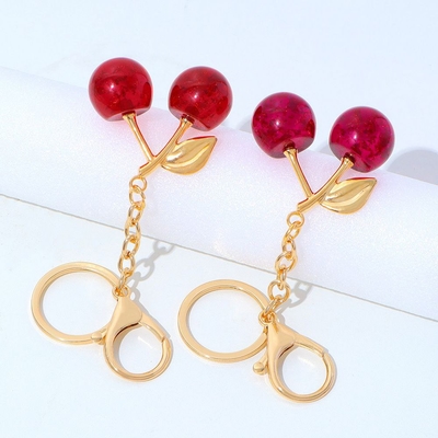 Red Cherry Keychain for Women's Cute Bag Decoration_img_1