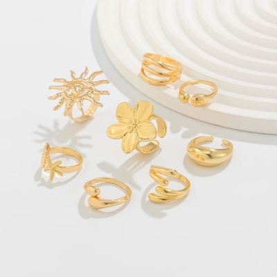 Retro Geometric Ringset (8pcs)_img_4