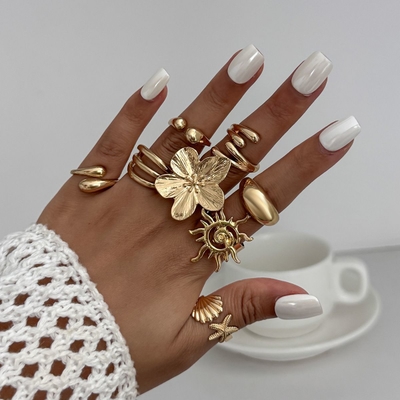 Retro Geometric Ringset (8pcs)_img_0