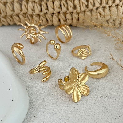Retro Geometric Ringset (8pcs)_img_1