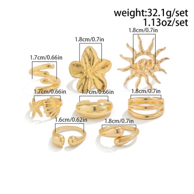 Retro Geometric Ringset (8pcs)_img_5