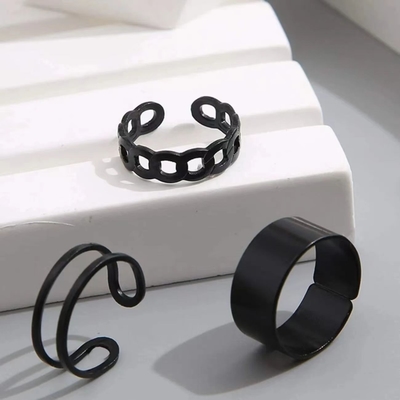 3pcs Cross star adjustable ring set_img_5