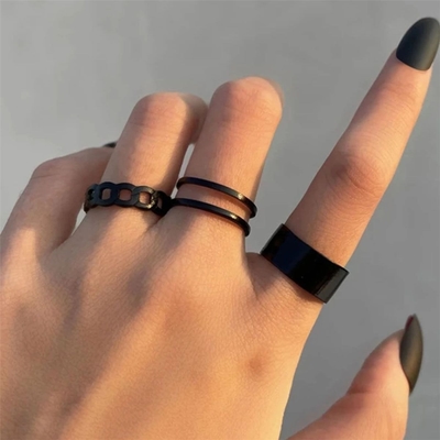 3pcs Cross star adjustable ring set_img_2